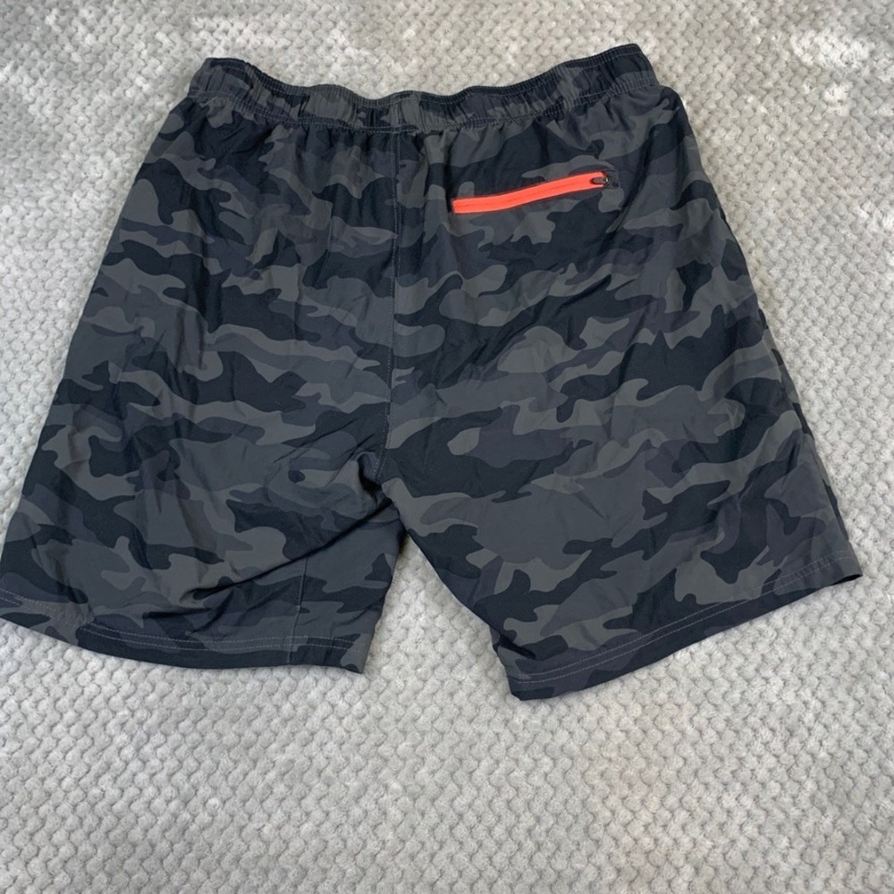 Municipal Athletic Shorts Mens Large Charcoal Black Camo Sport Utility - Picture 2 of 10